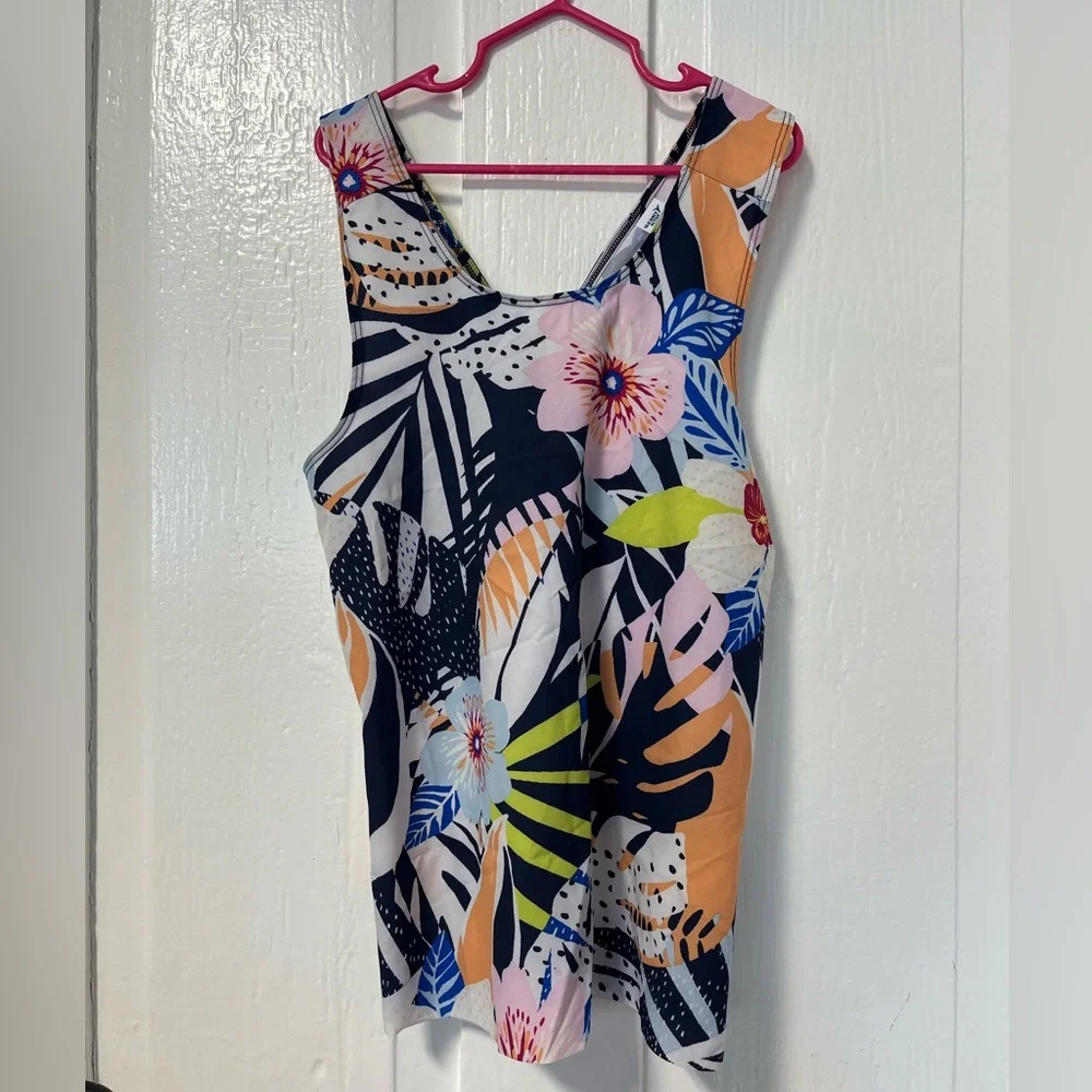 NWT Old Navy Active  Girls Floral Stretchtech tanks size Xl 14/16